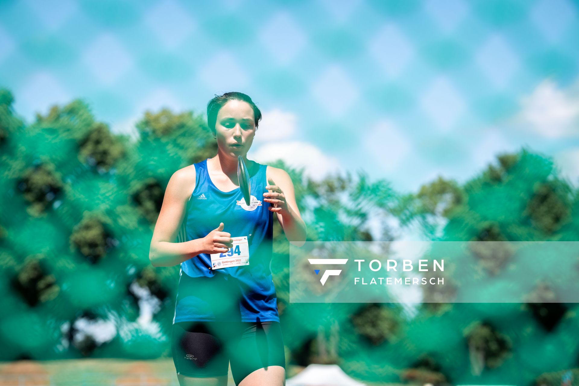 Nele Lauryn Stahl (Rukeli Trollmann e. V.) beim Diskuswurf am 02.07.2022 waehrend den NLV+BLV Leichtathletik-Landesmeisterschaften im Jahnstadion in Goettingen (Tag 1)